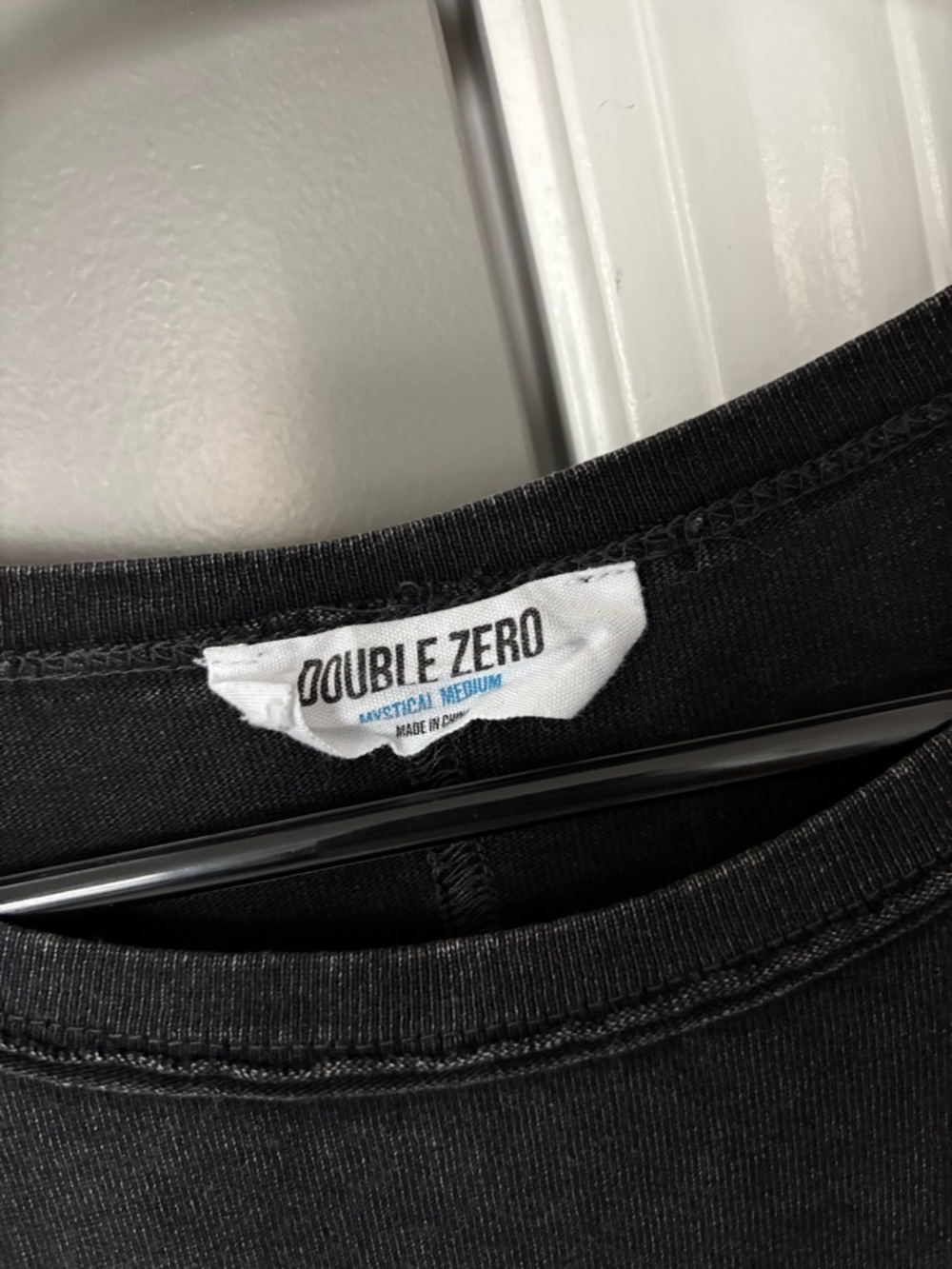 Double Zero Washed Black Ruffle Top - Picture 2 of 5